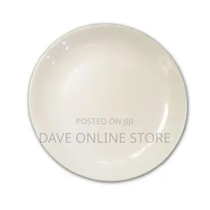 12 Pieces of Melamine Unbreakable Circular Plates - White
