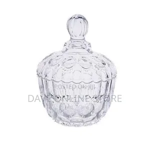 Unique Design Glass Sugar Bowl - Clear