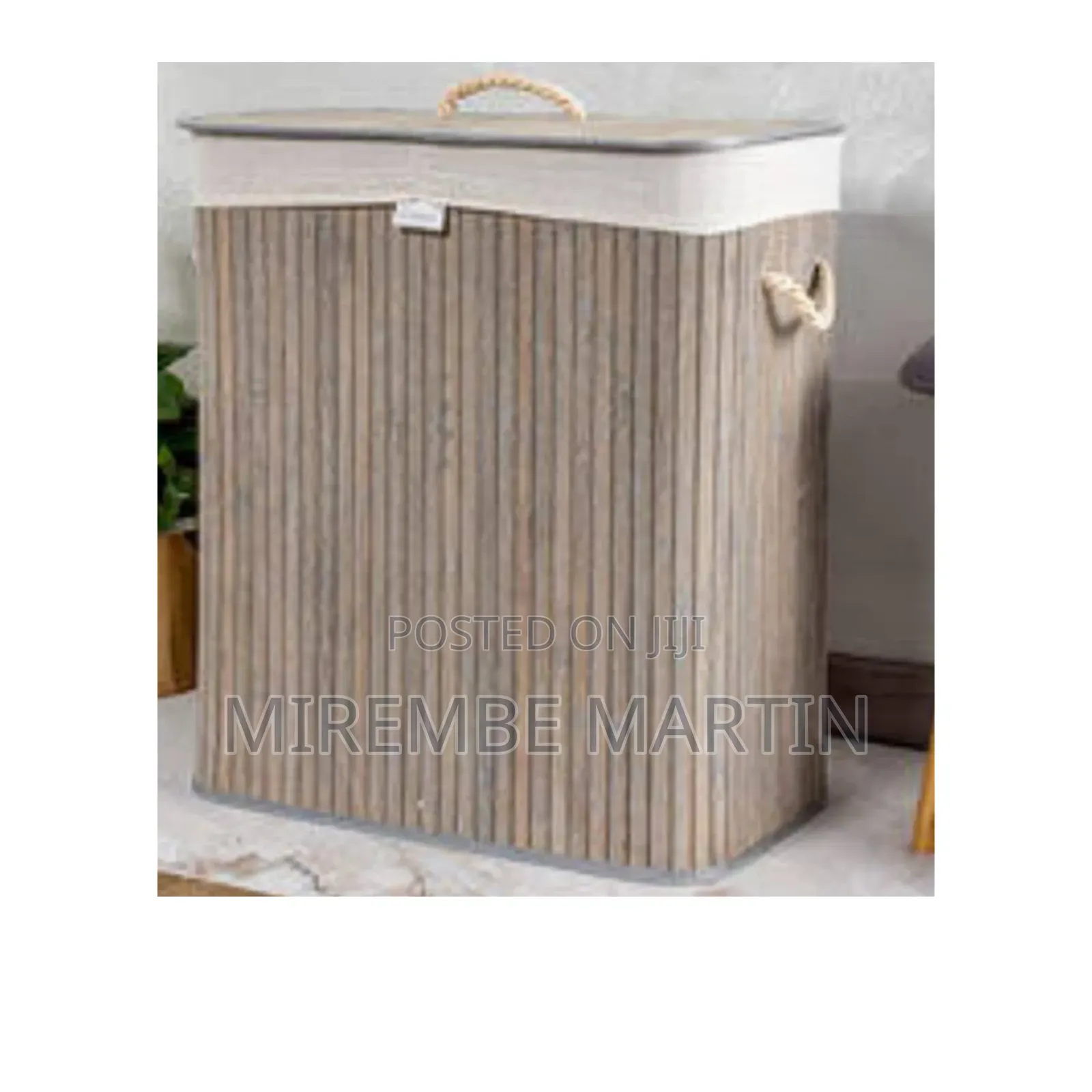 Wooden Clothes Basket.