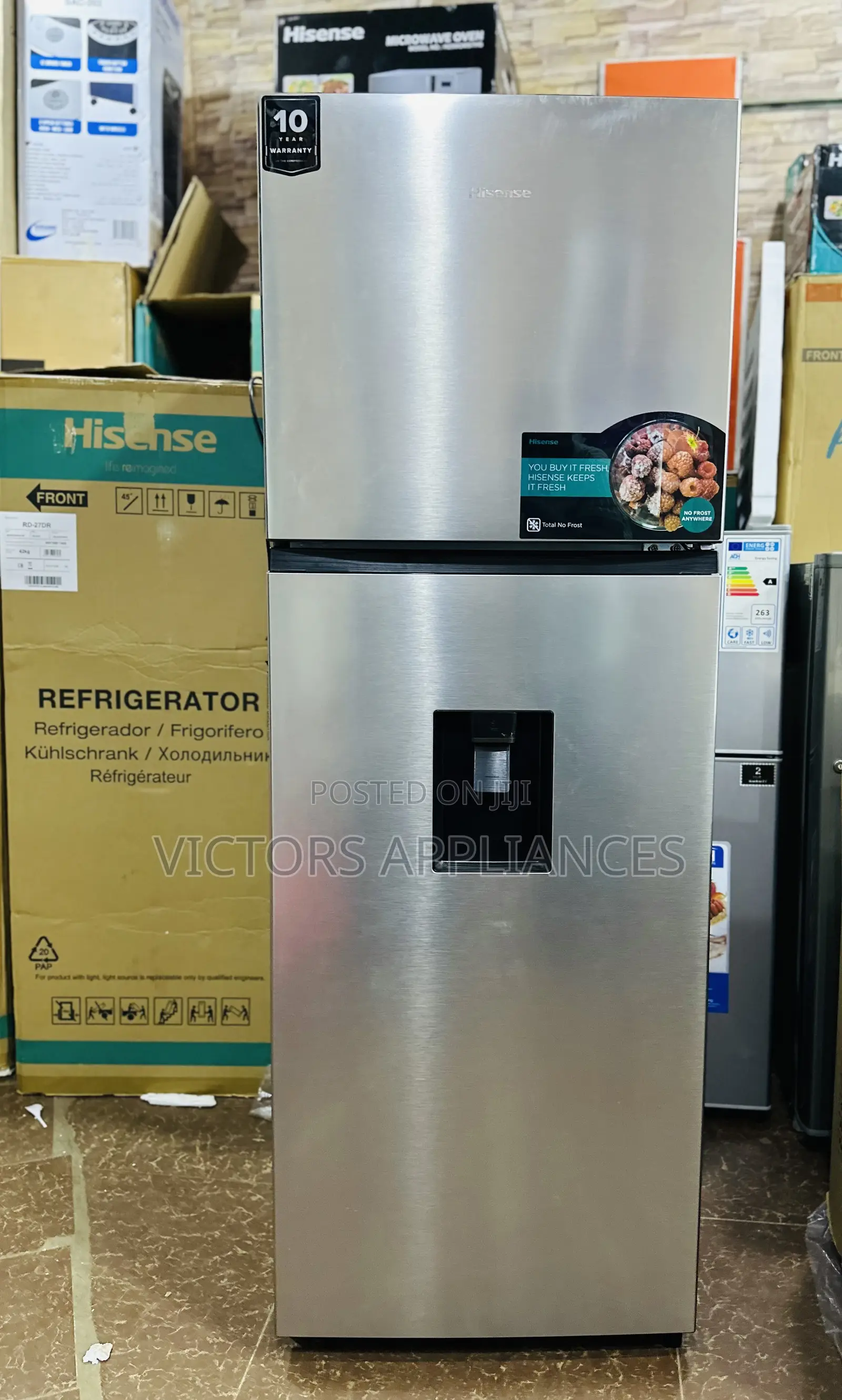 Hisense 419L Double Door Fridge RD419