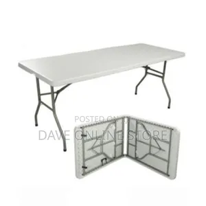 Large White Folding Table Hardened Plastic Table