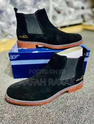 Original Men’S Black Clarks Suede Chelsea Boots