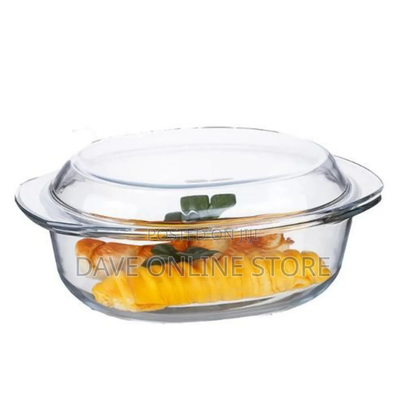Oval Tempered Glass Casserole Dish