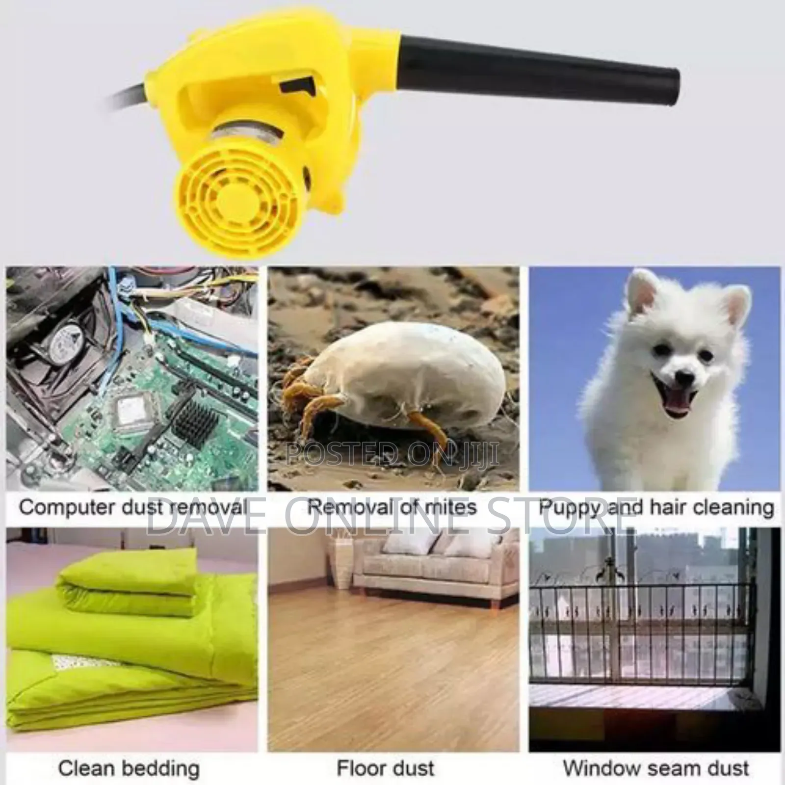 Electric Dust Blower for Removing Dust Yellow