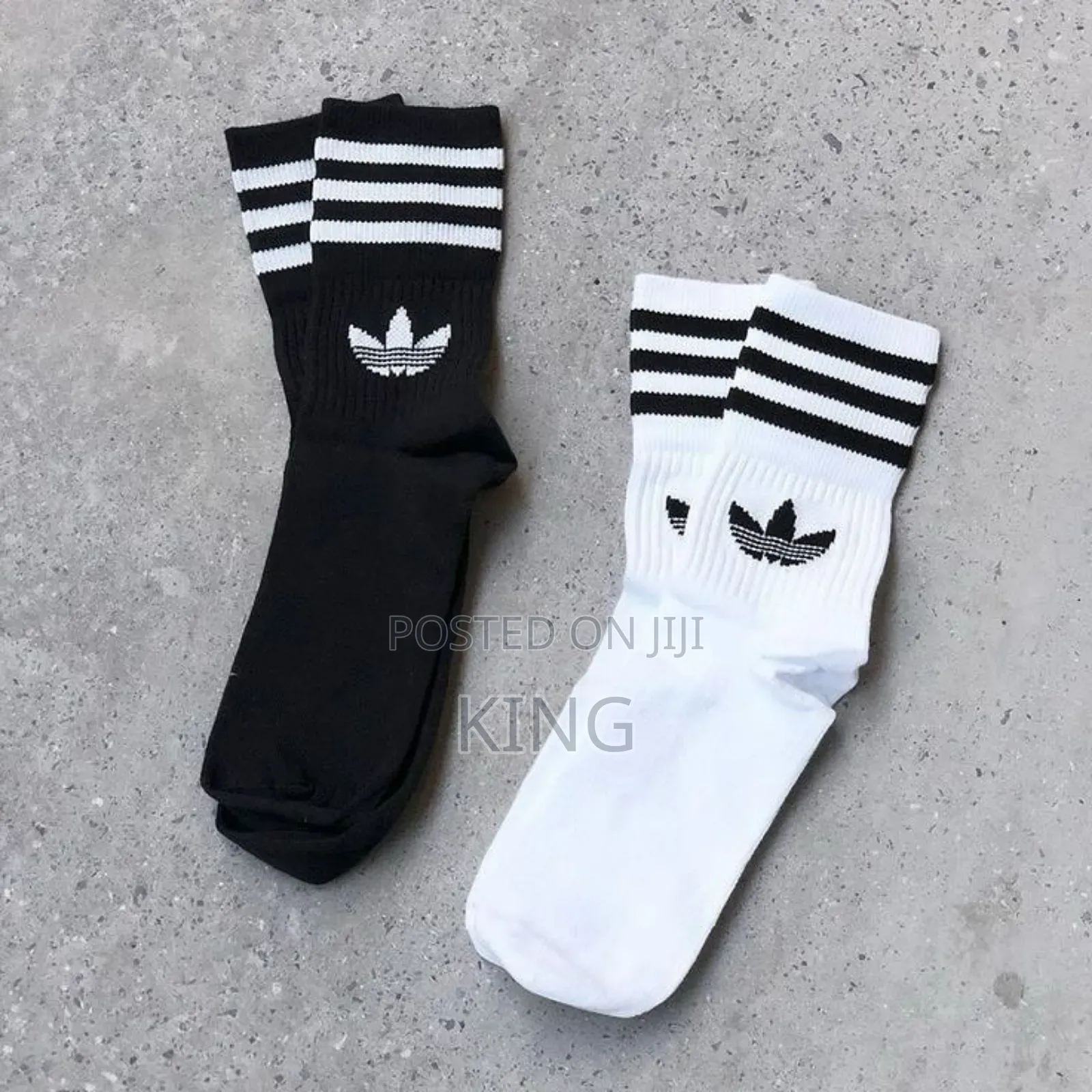 Adidas Socks. Two Pairs. Black and White