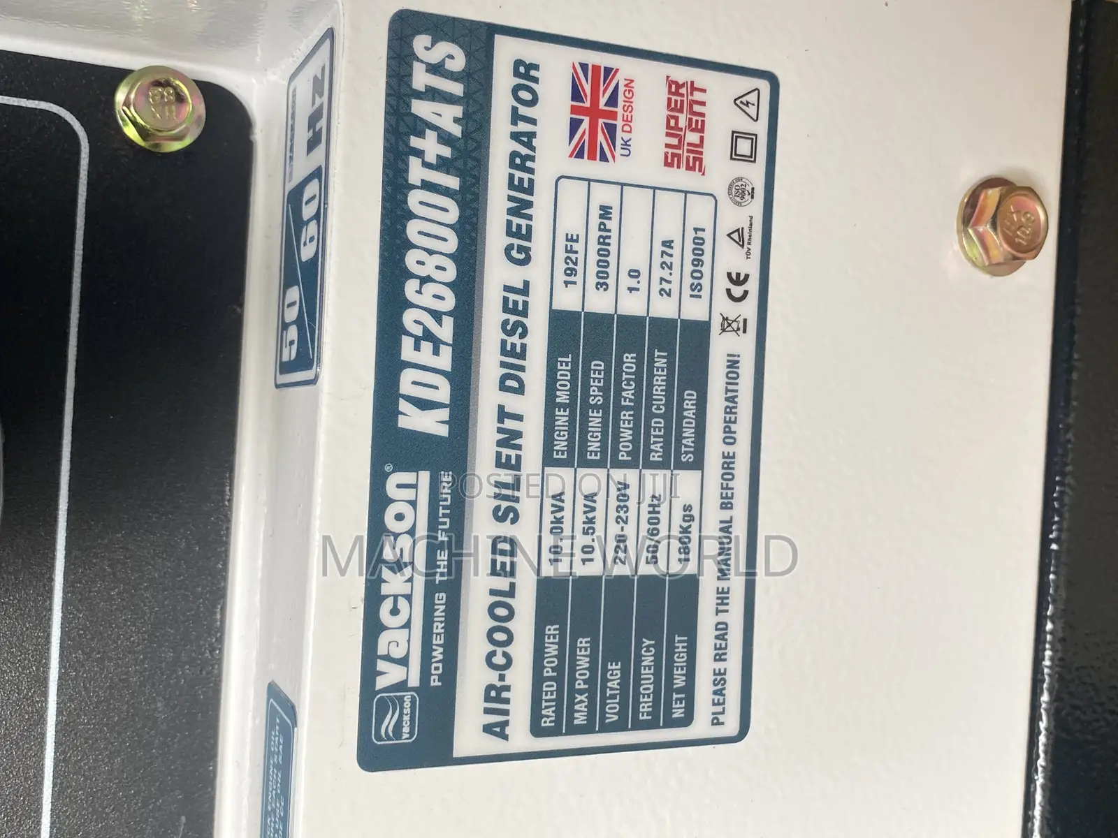 DIESEL Generator 10kva + Ats Vakson England
