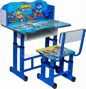 Kids Reading Table With Chair Blue