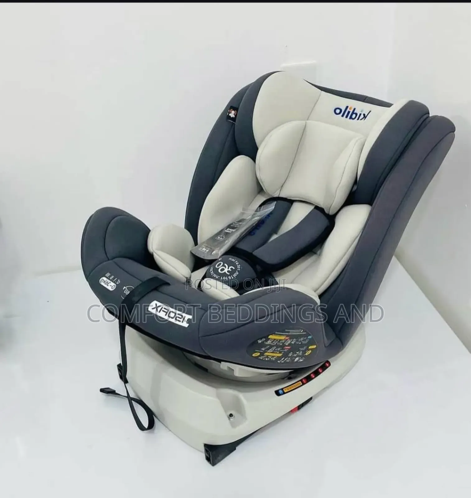 Rotating Baby Car Seat Gray