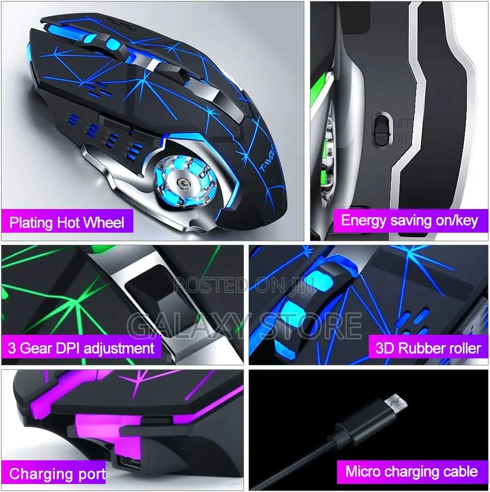 Rechargeable Wireless Gaming Led Mouse