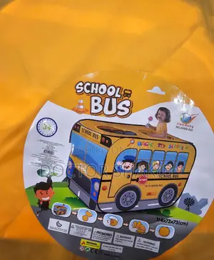 Yellow School Bus Tent Play Gym for Toddlers