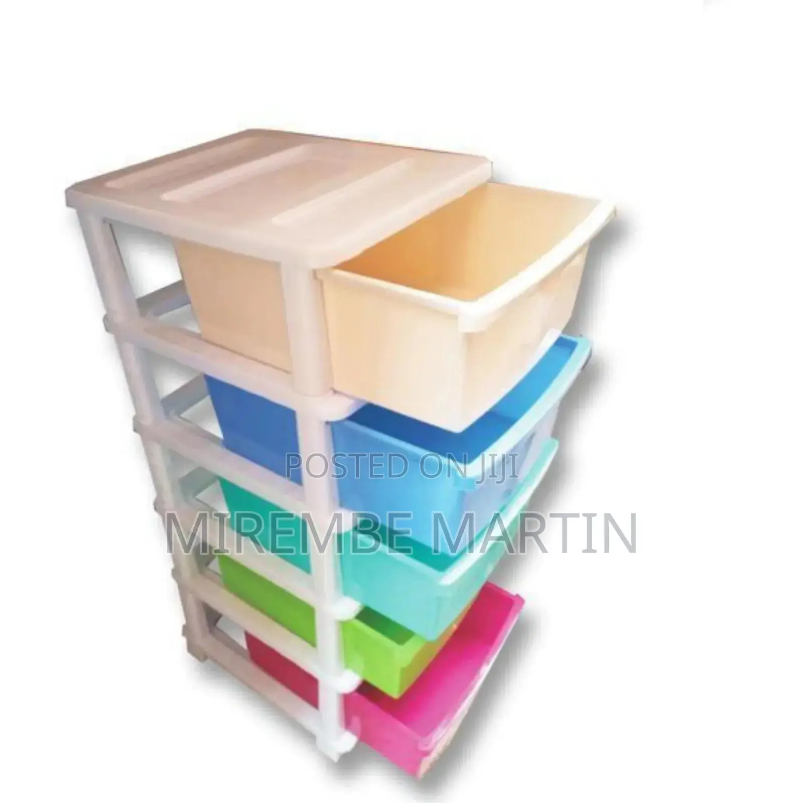 Multicolour Plastic Laundry Storage Basket.