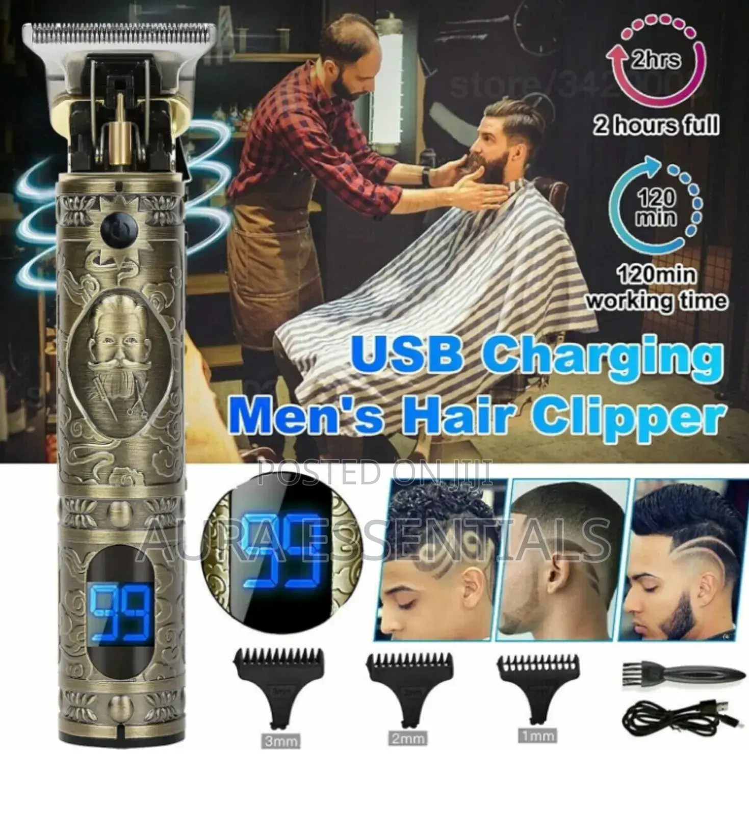 LCD Digital Electric Hair Clippers