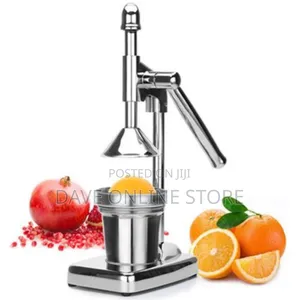 Orange Manual Stainless Steel Juicer-Silver