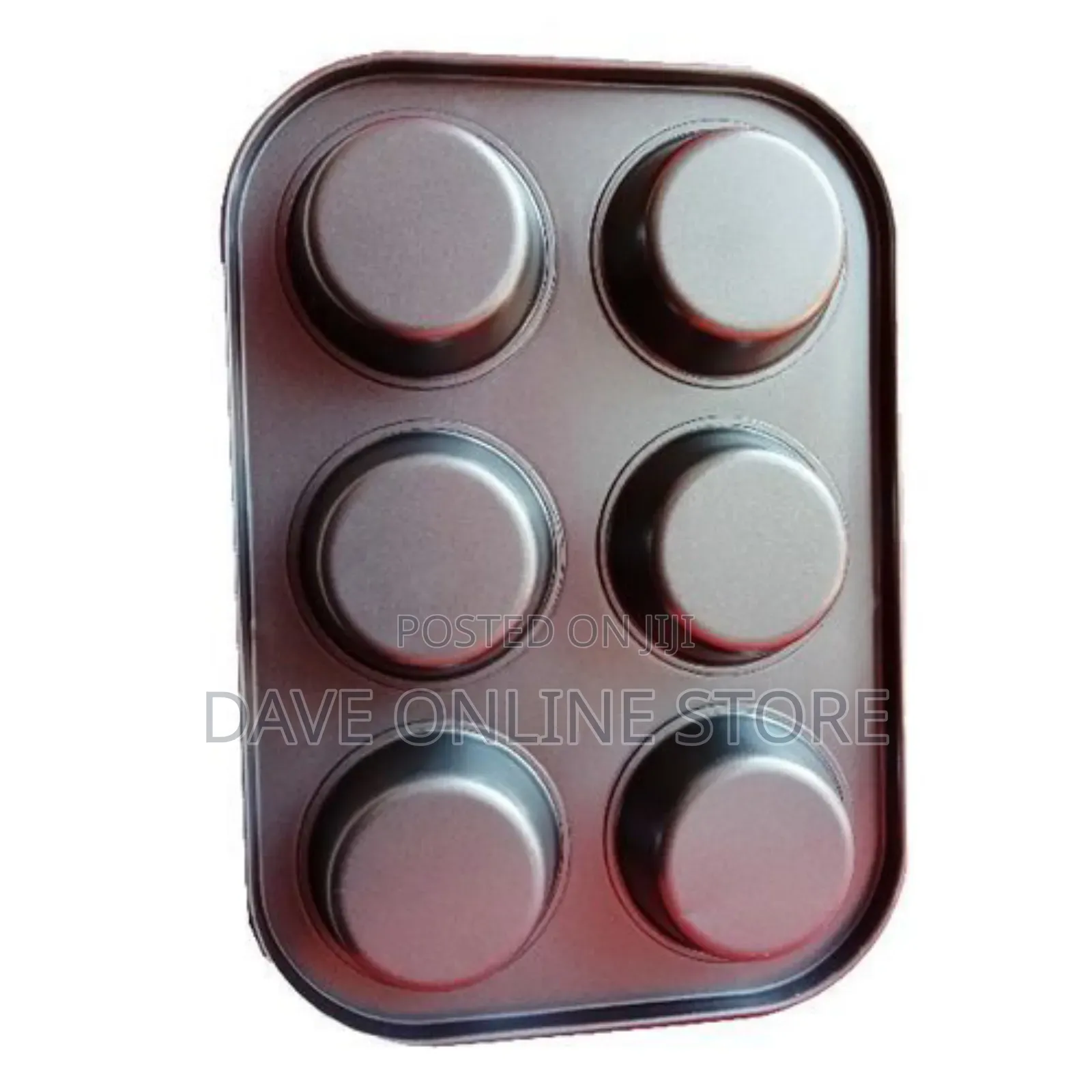 6 Piece Non Stick Baking Tray for Cupcakes and Muffins
