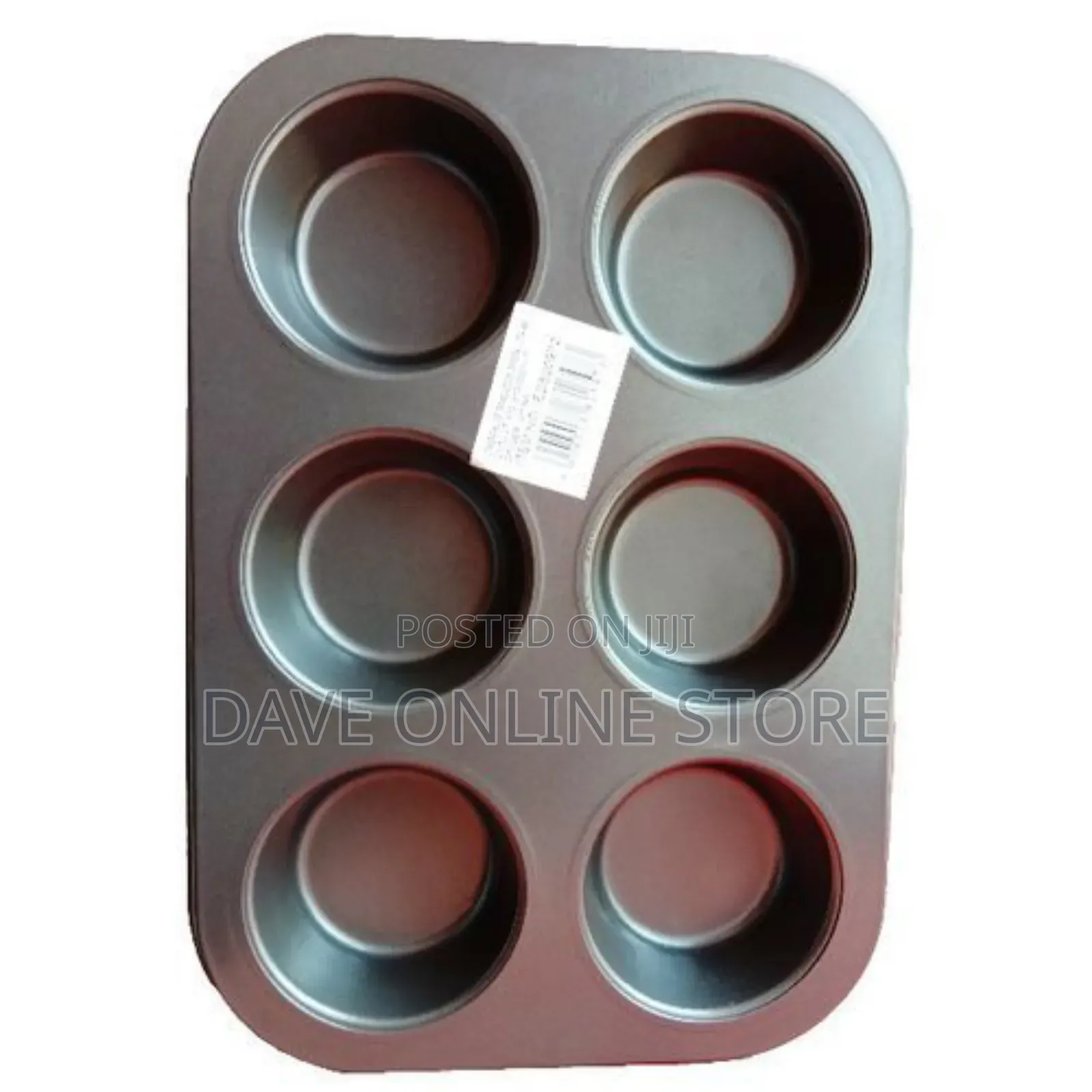 6 Piece Non Stick Baking Tray for Cupcakes and Muffins
