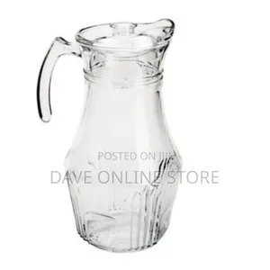6 Drinking Glasses Plus 1 Glass Jug-Transparent