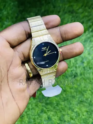 Original Round Black Face Gold “Adimax” Watch