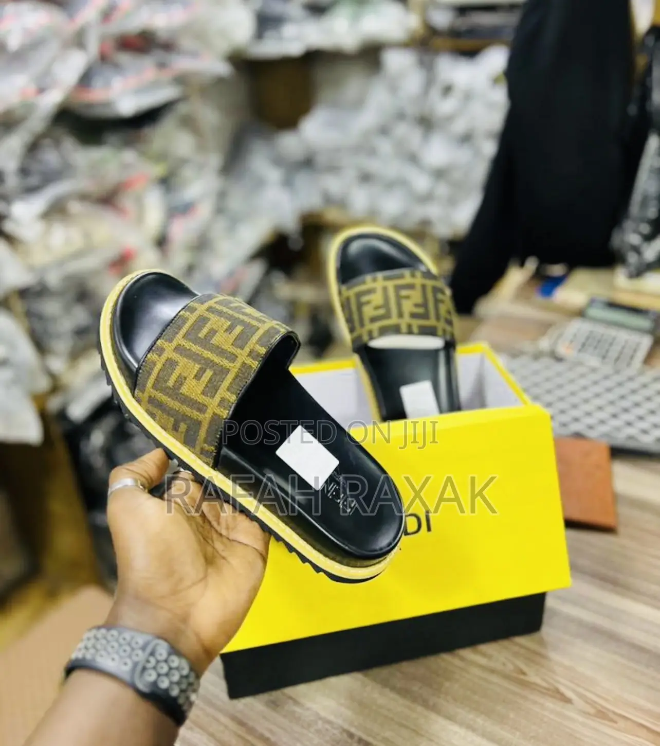 Original Men’S Classy Fendi Luxury Push in Sandals