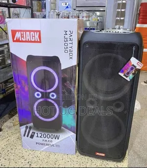 Mjack 5050 Partybox Bluetooth Speaker With Microphone- Black
