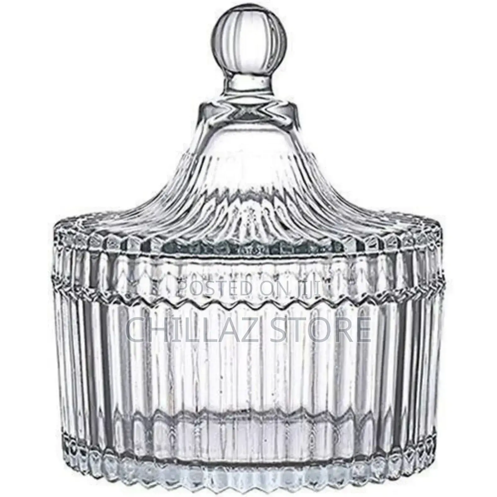 Round Glass Sugar Bowl