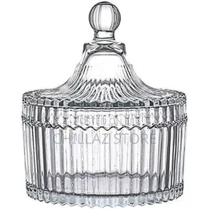 Round Glass Sugar Bowl