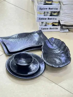 Black Melamine Dinner Set 36pics
