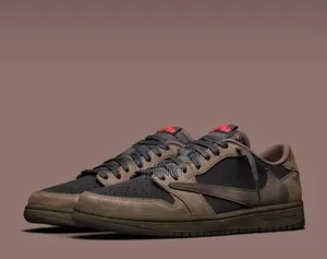 New Jordan 1 Low X Travis Scott Velvet Brown /Black