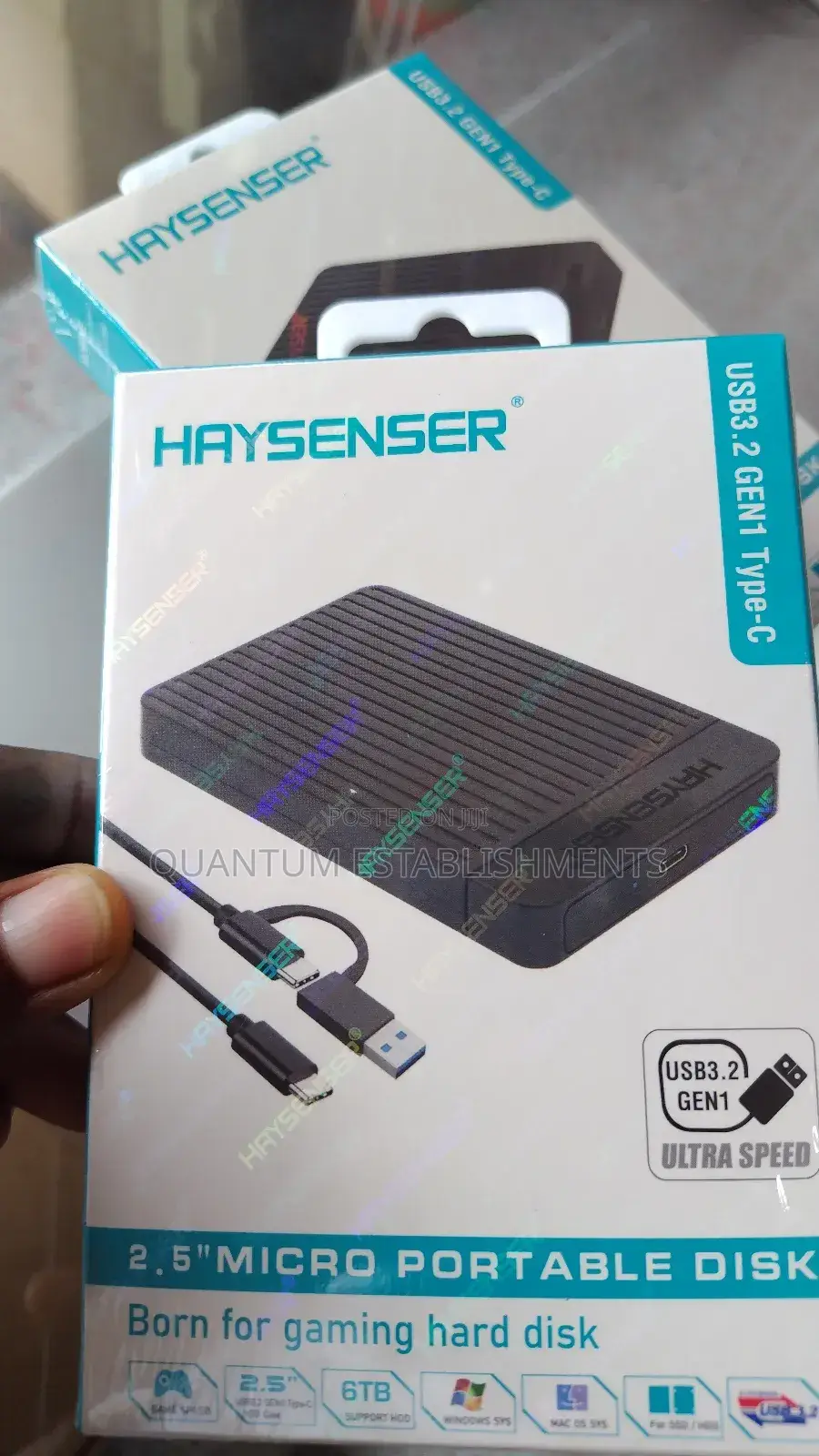 HAYSENSER 2.5" USB3.2 GEN1 Type-C Portable Case