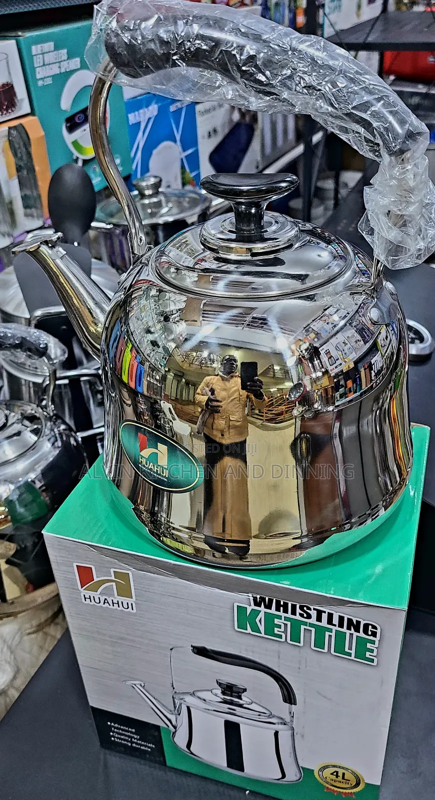 Stainless Steel Whistle Kettle 4L