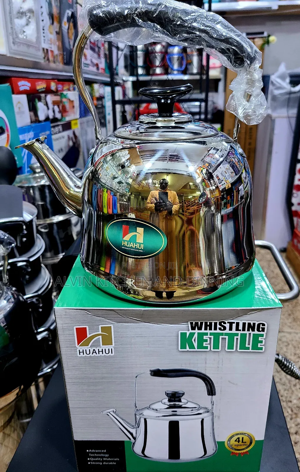 Stainless Steel Whistle Kettle 4L