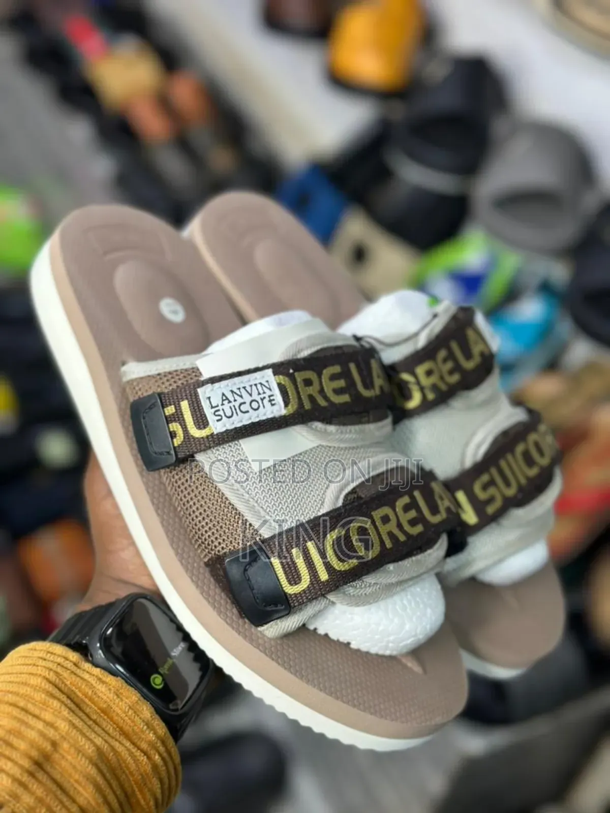 Lanvin Brown Slides