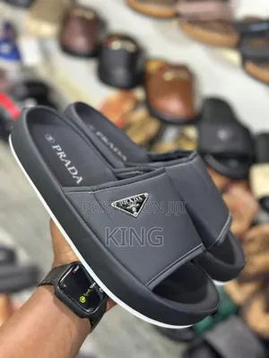 Prada Black Sandal Slides