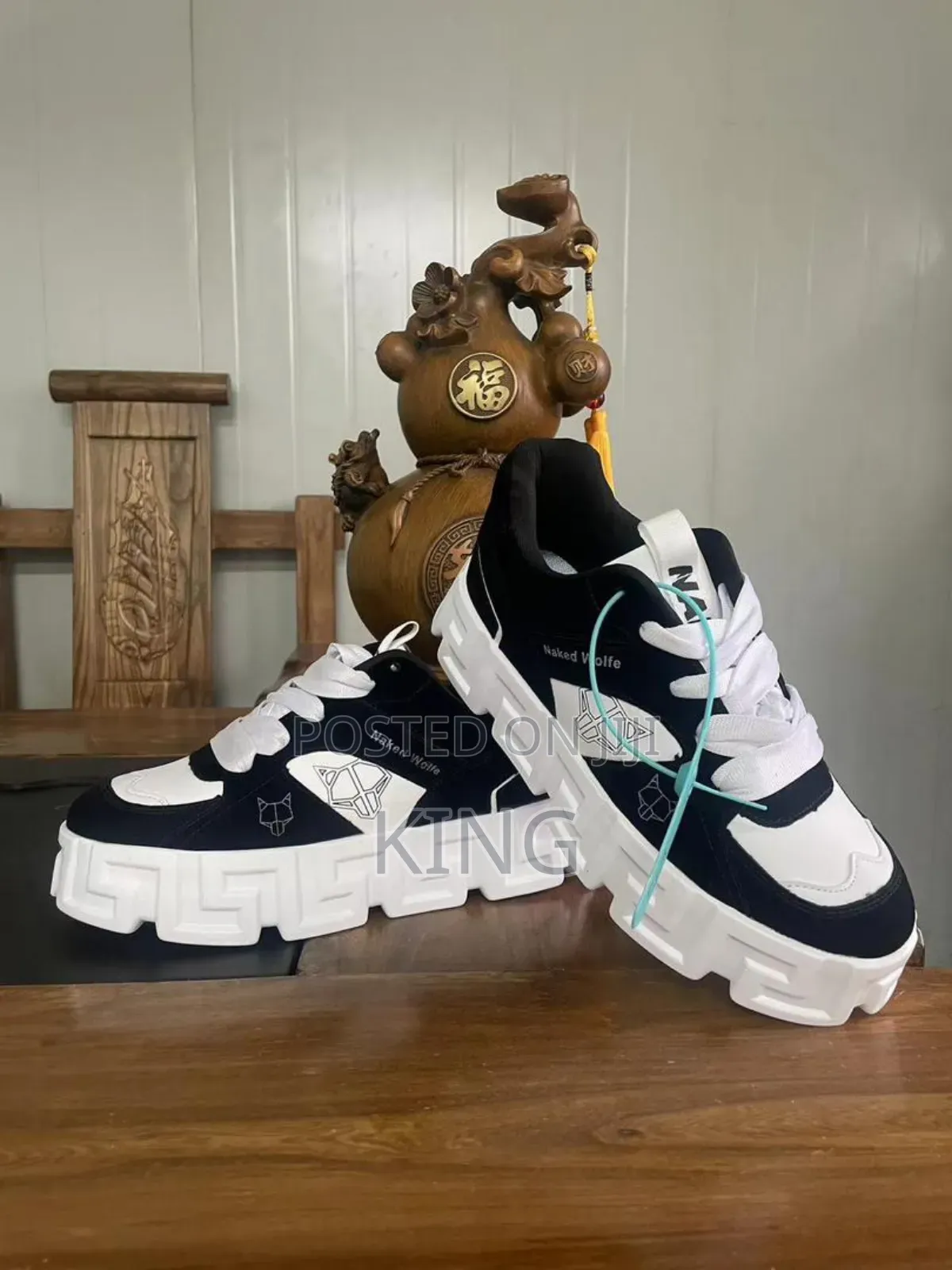 Naked Wolfe X Versace Sneakers. Black and White
