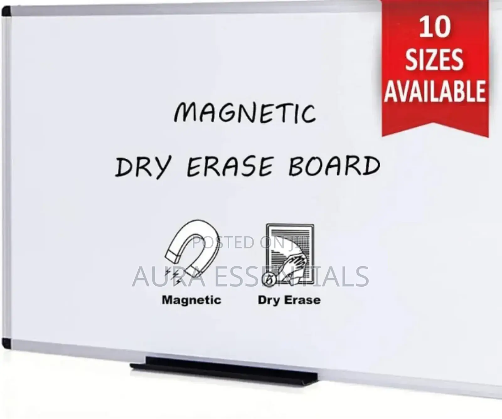 MAGNETIC WHITEBOARD 90 X 120 CM With Mark and Eraser