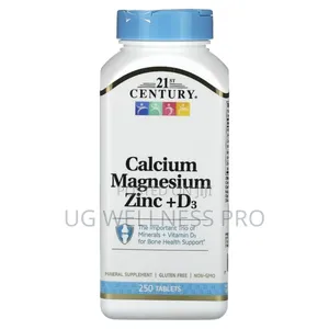 21st Century, Calcium Magnesium Zinc + D3, 250 Tablets