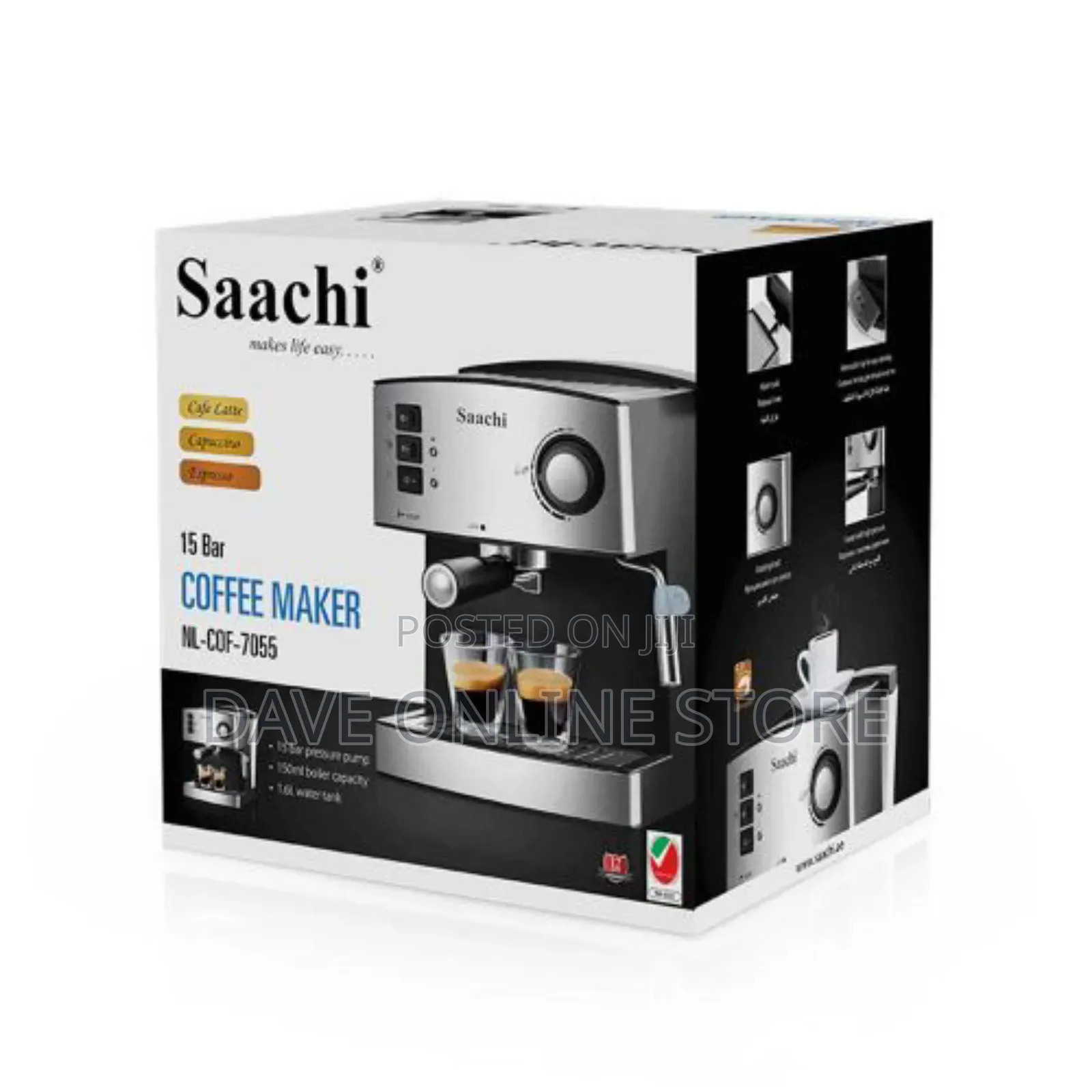 Saachi 15 Bar Electric Coffee Maker Machine