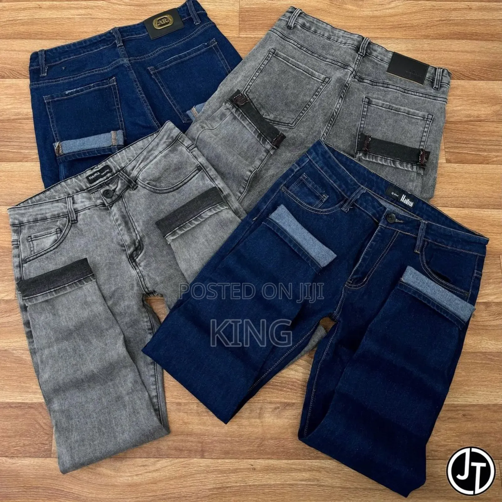 Jeans 2pcs Blue and Grey, Slim Fit