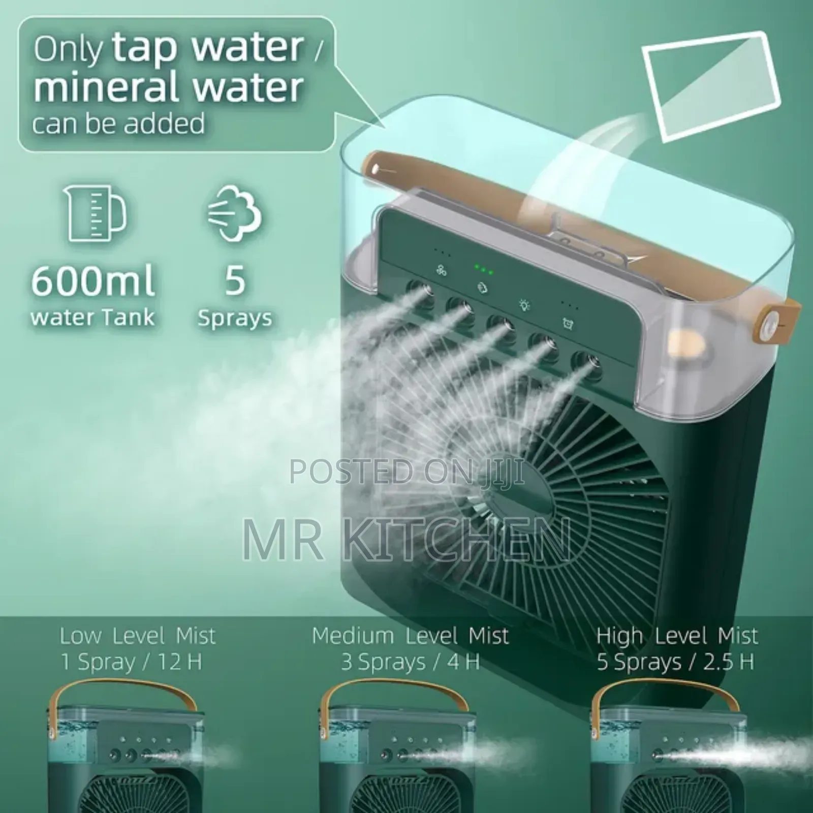 Portable Air Cooler Water Mini Container Fan