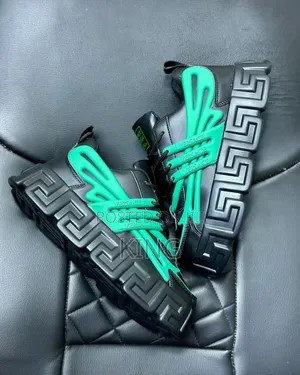 Goliath Black Sneakers. Versace