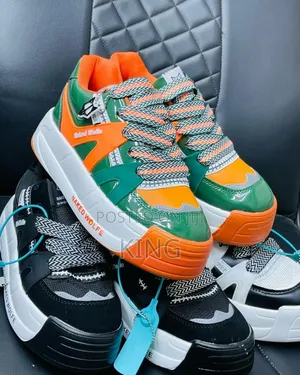 Naked Wolfe Sliders Orange Sneakers