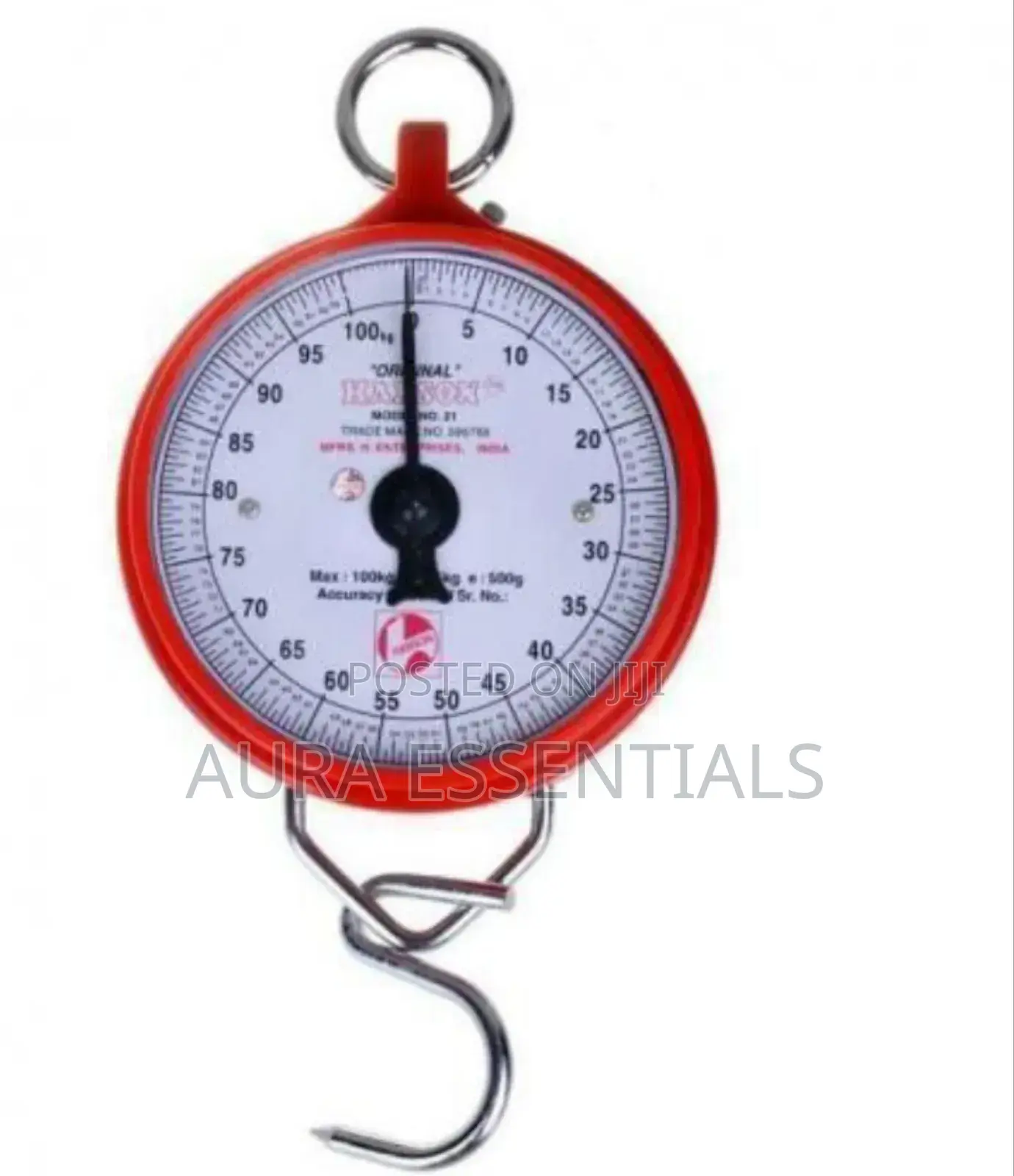 Hanson Heavy Duty Portable, Hook Type 100kg Weighing Scale