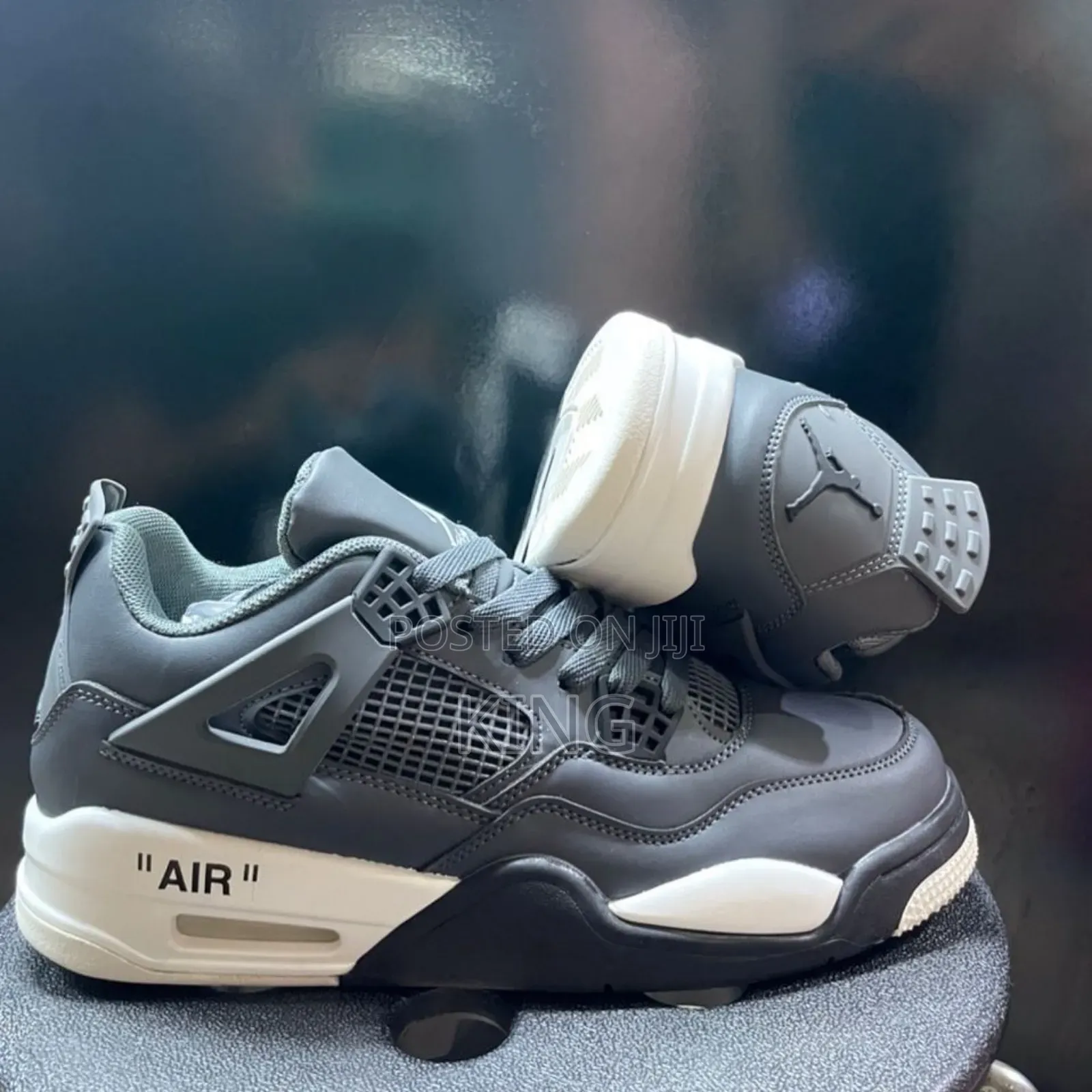 Air Jordan 4 Grey-White Sneakers