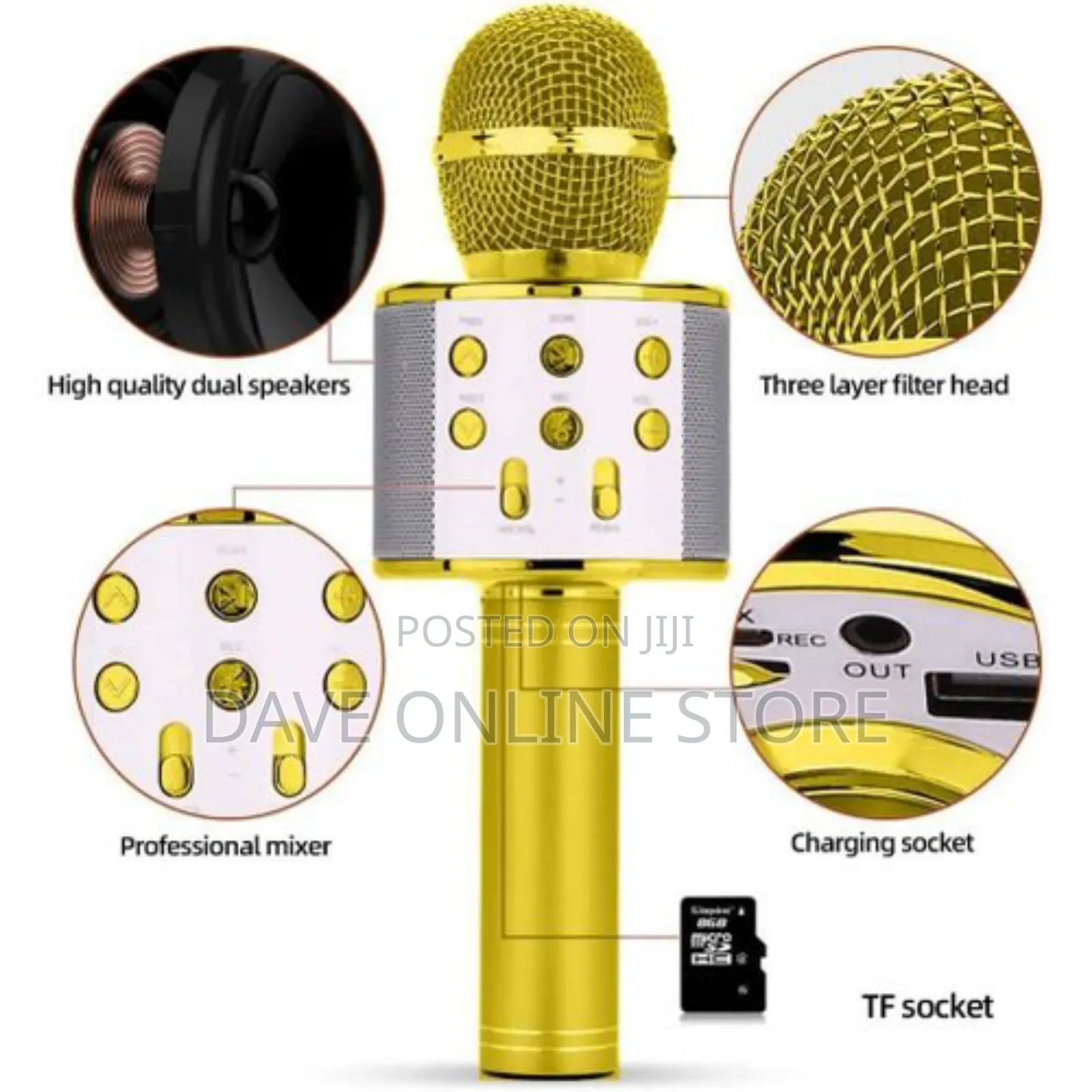 Mini Karaoke KTV Microphone Bluetooth Wireless Microphone