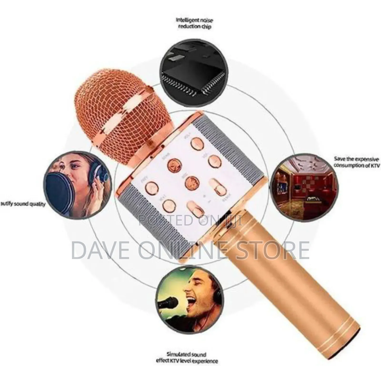 Mini Karaoke KTV Microphone Bluetooth Wireless Microphone