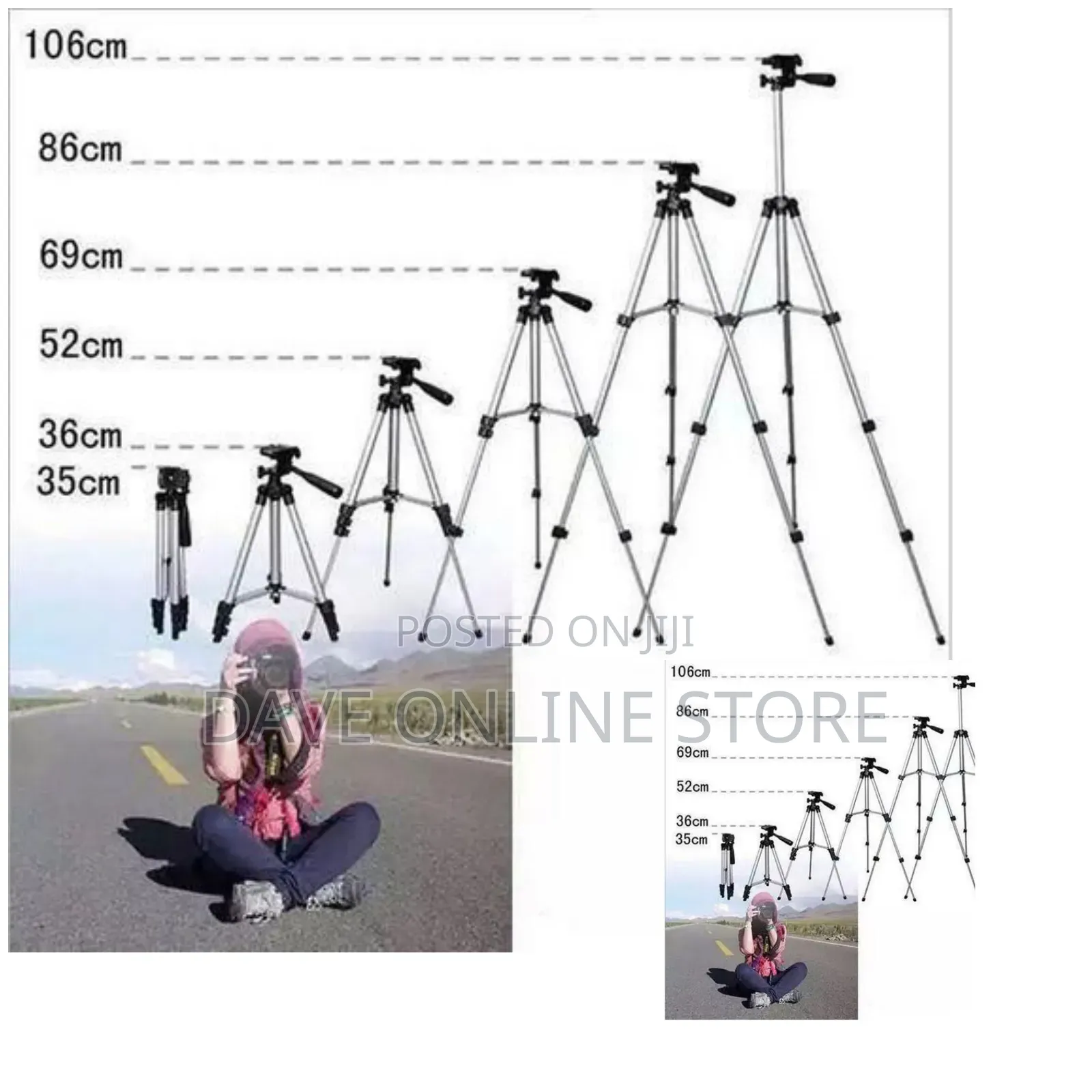 Extendable Smart Phone Camera Tripod Stand Selfie Holder