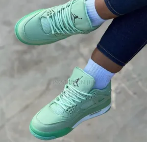 Lemon Green Air Jordan 4 Retro Premium Sneakers
