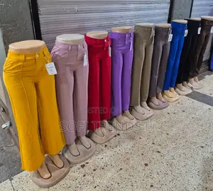 Ladies Wide Leg Office Pants