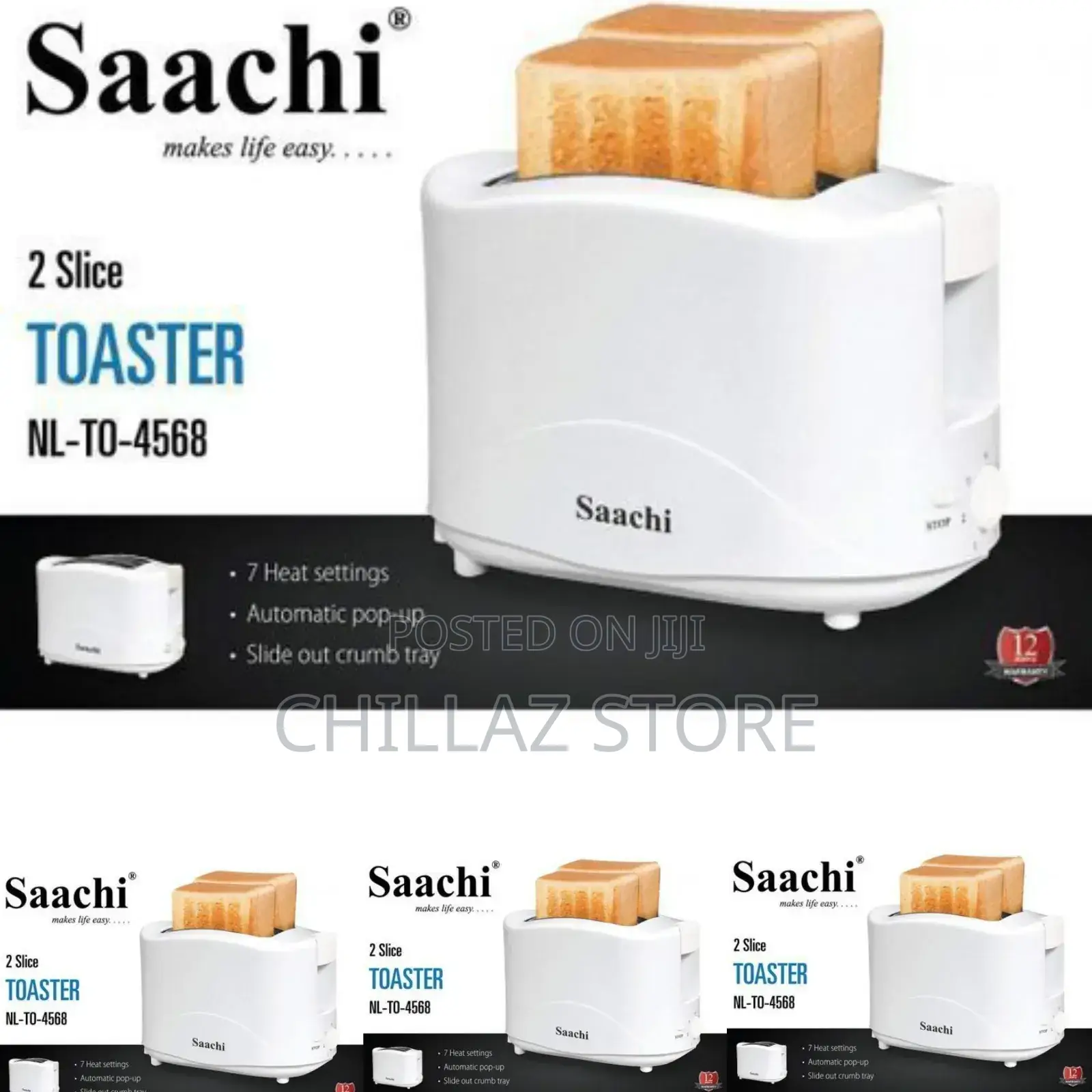 Electric 2 Slice Saachi Bread Toaster