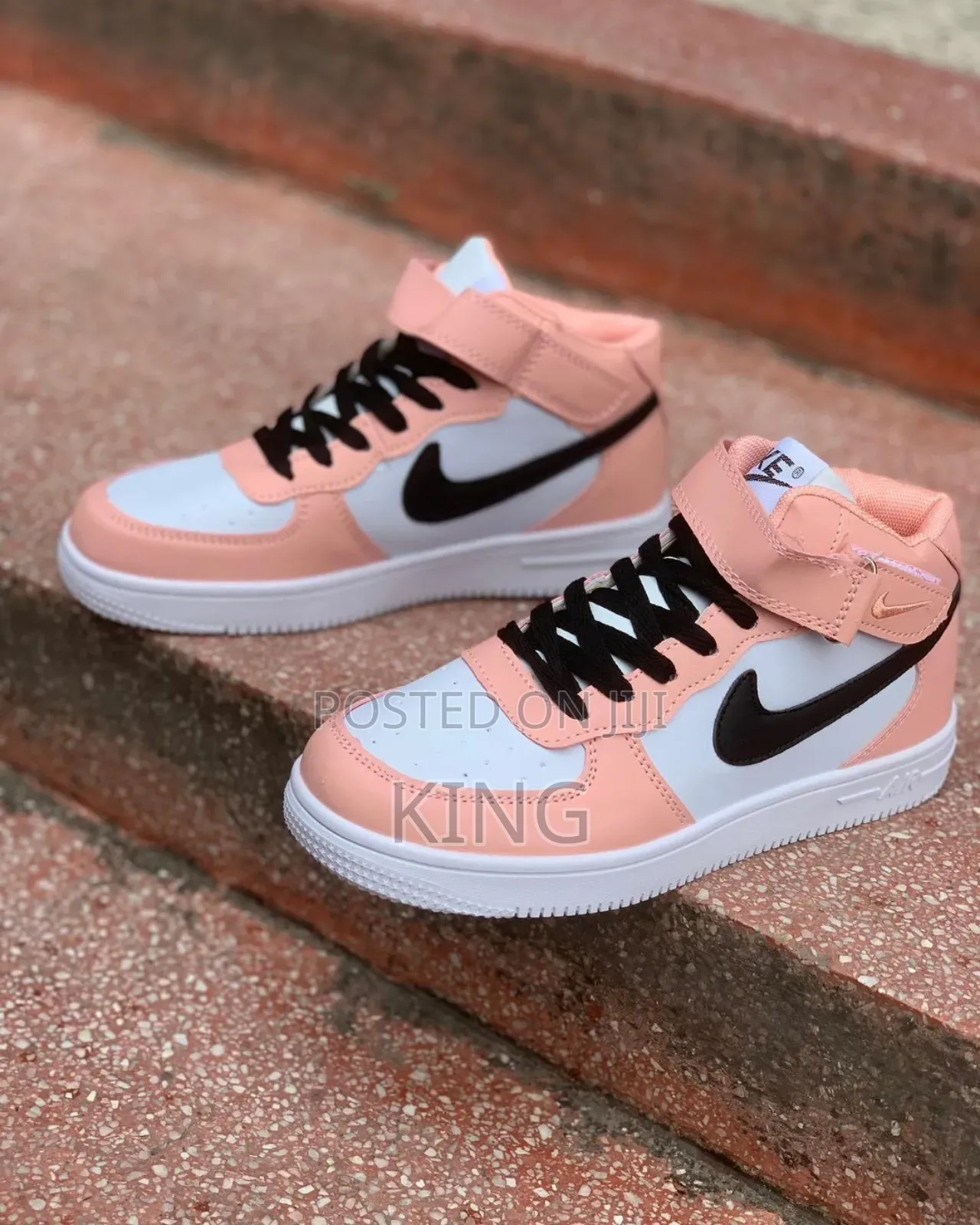 Nike Air Force 1 High Premium Sneakers. Pinky