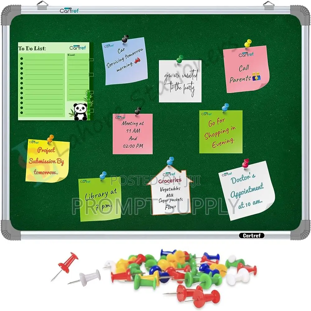 45x60cm Notice Board With Free Push Pins